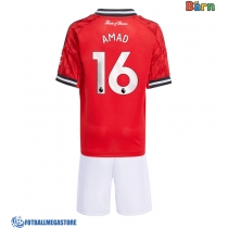 Fotballdrakt Barn Manchester United Amad Diallo #16 Hjemmedraktsett 2025-26 Kortermet (+ Korte bukser)